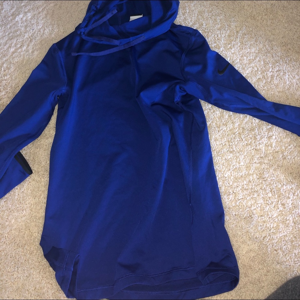 Blue NIKE pro dri-fit Hoodie